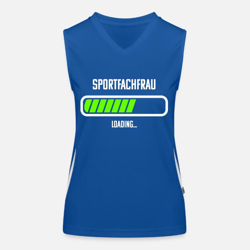 Sportfachfrau Beruf Loading Ladebalken Funktionelles Kontrast-Tank Top für Frauen
