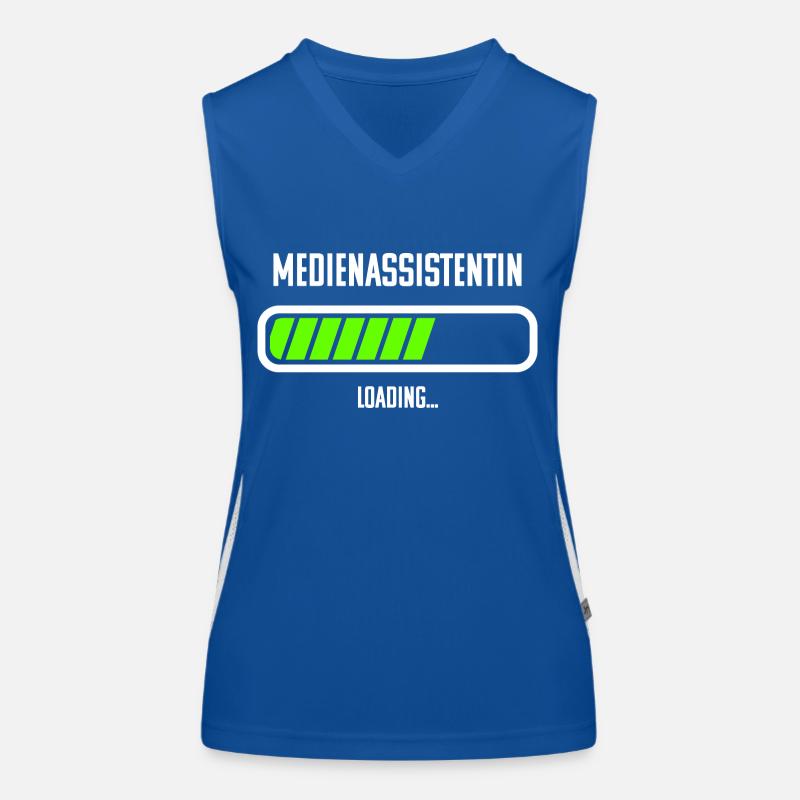 Medienassistentin Beruf Loading Ladebalken Funktionelles Kontrast-Tank Top für Frauen