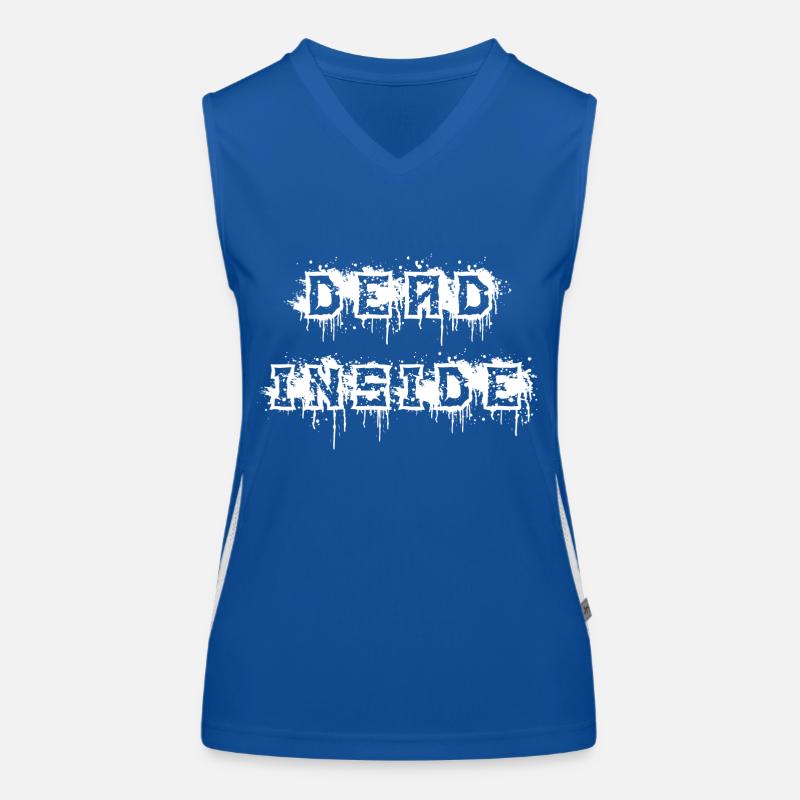 dead inside white Funktionelles Kontrast-Tank Top für Frauen