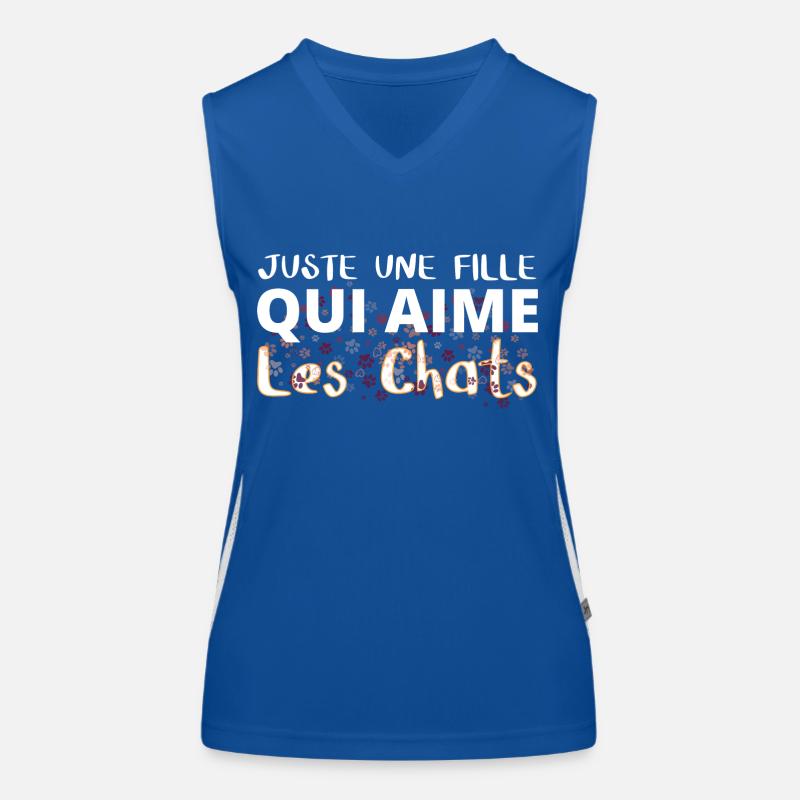 Amoureuse des chats Débardeur respirant contrasté Femme