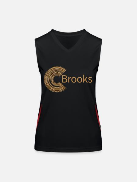 For Brooks - Women's Functional Contrast Tank Top - black/red - Front