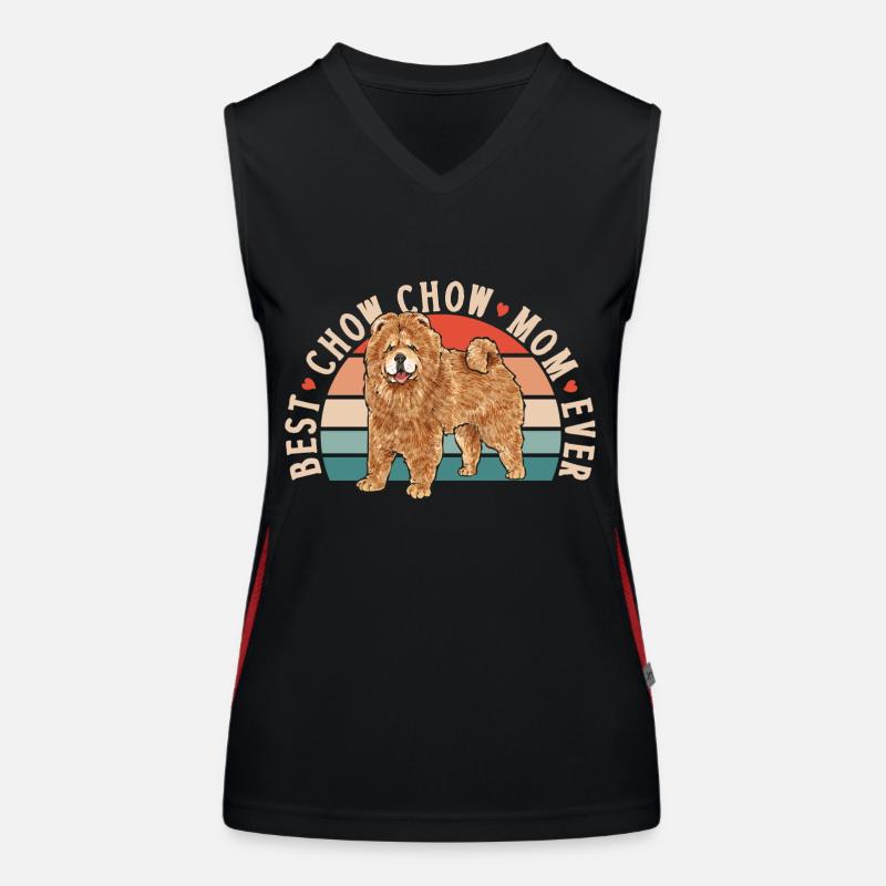 Chow Chow Hund Funktionelles Kontrast-Tank Top für Frauen