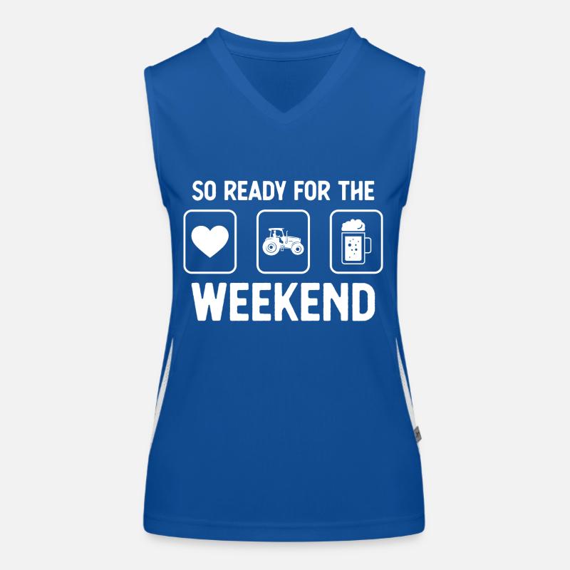 So ready for the weekend - Beer - Tractor Operator - Women's Functional Contrast Tank Top