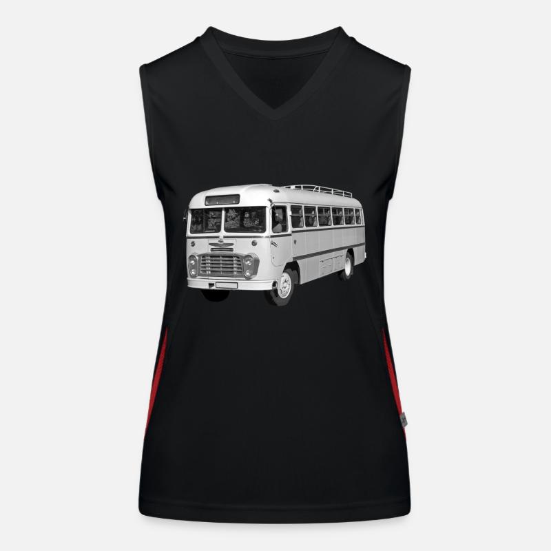 Bus Ikarus 31 Hungary GDR Ostalgie Oldtimer Women's Functional Contrast Tank Top