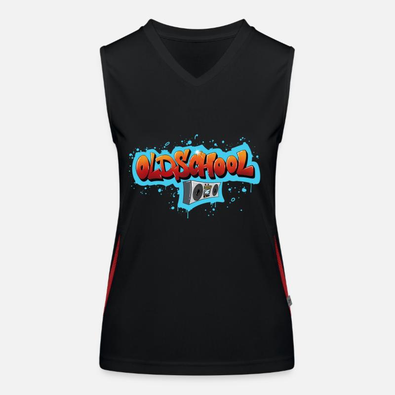 Oldschool Ghettoblaster Funktionelles Kontrast-Tank Top für Frauen