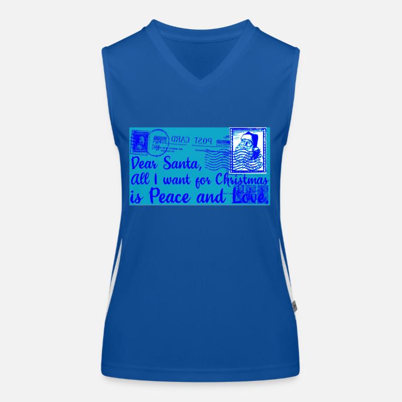 Weihnachten Weihnachtsmann Nikolaus Frech Funktionelles Kontrast-Tank Top für Frauen