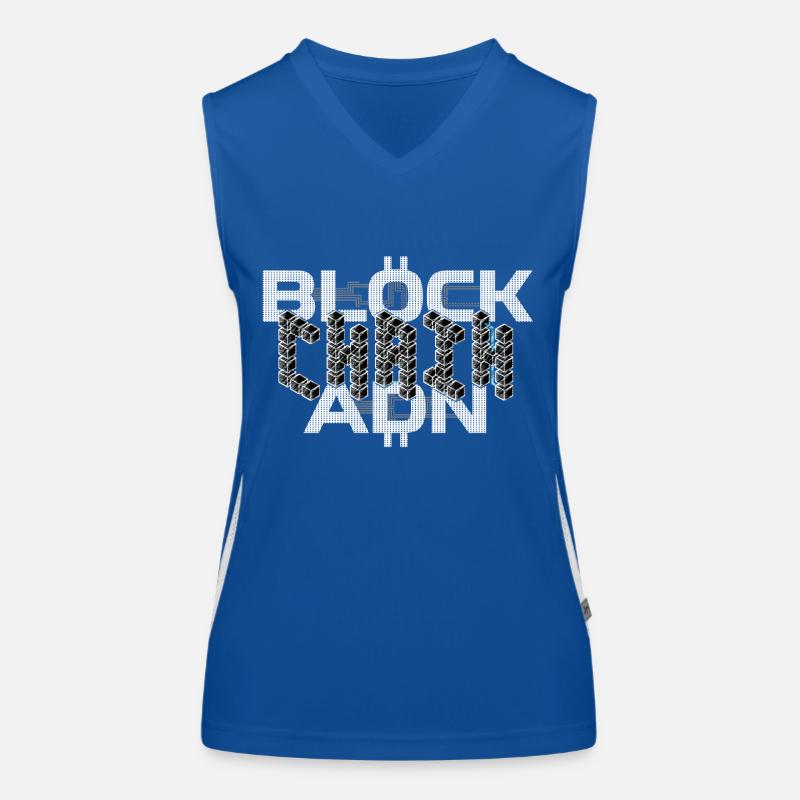 Blockchain ADN - Crypto Bitcoin Débardeur respirant contrasté Femme