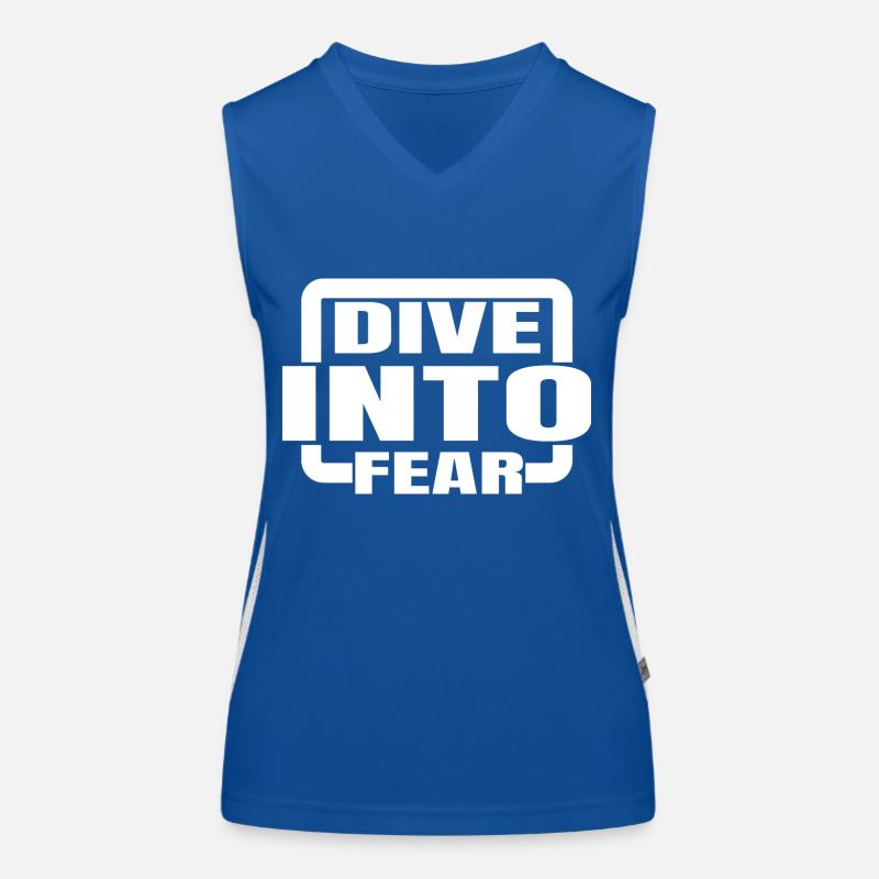 bungee jumping safety courage mindset Funktionelles Kontrast-Tank Top für Frauen