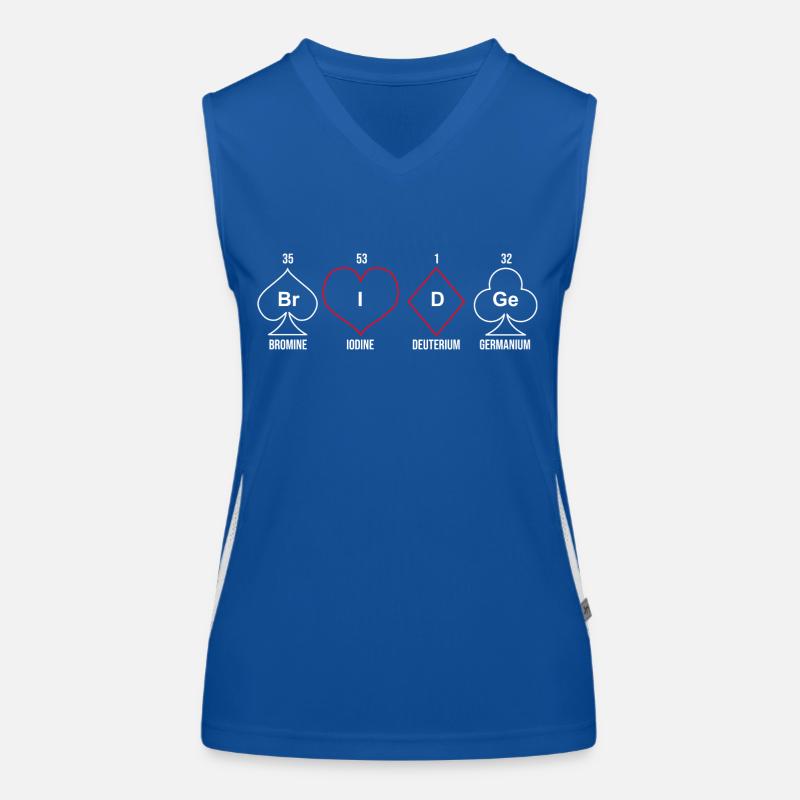 Bridge Card Game Gift Women's Functional Contrast Tank Top