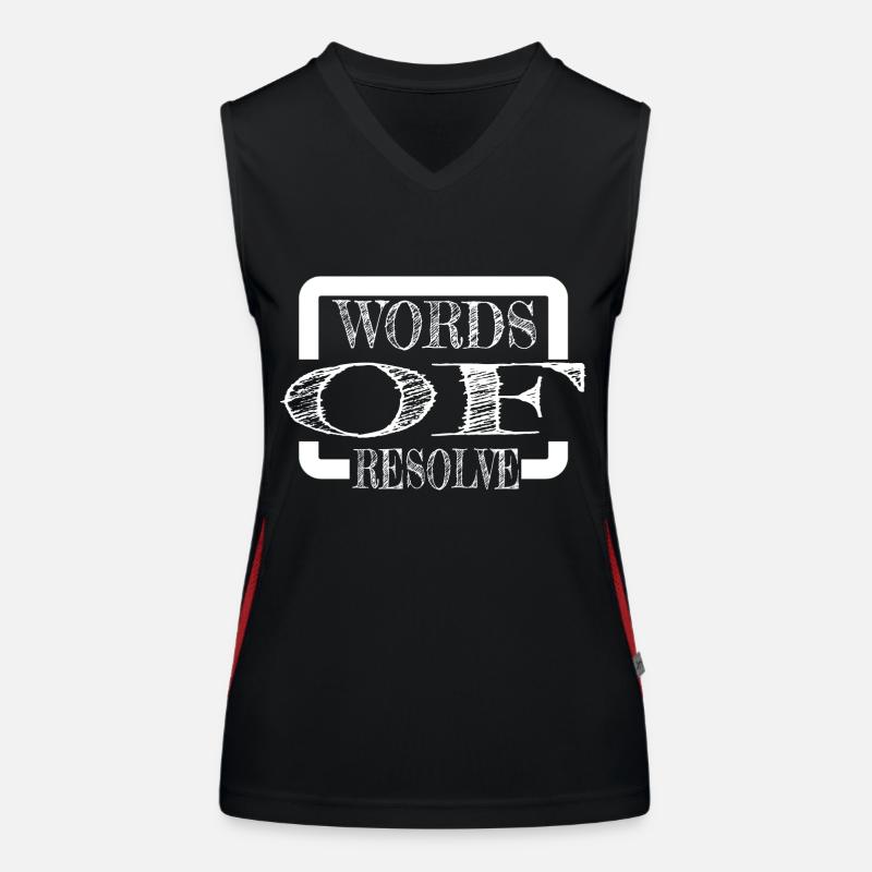 strong determination determination quote happy Women's Functional Contrast Tank Top