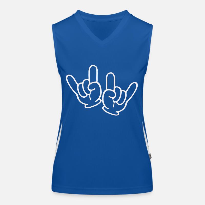 rock hand 2 Funktionelles Kontrast-Tank Top für Frauen