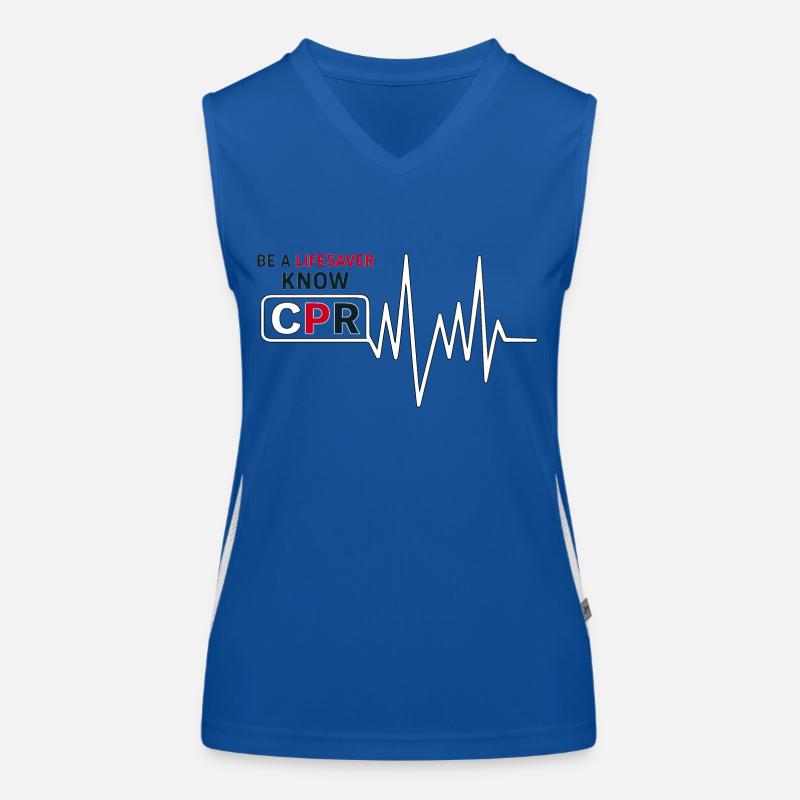 SEIEN SIE EIN LEBENSRETTER Funktionelles Kontrast-Tank Top für Frauen