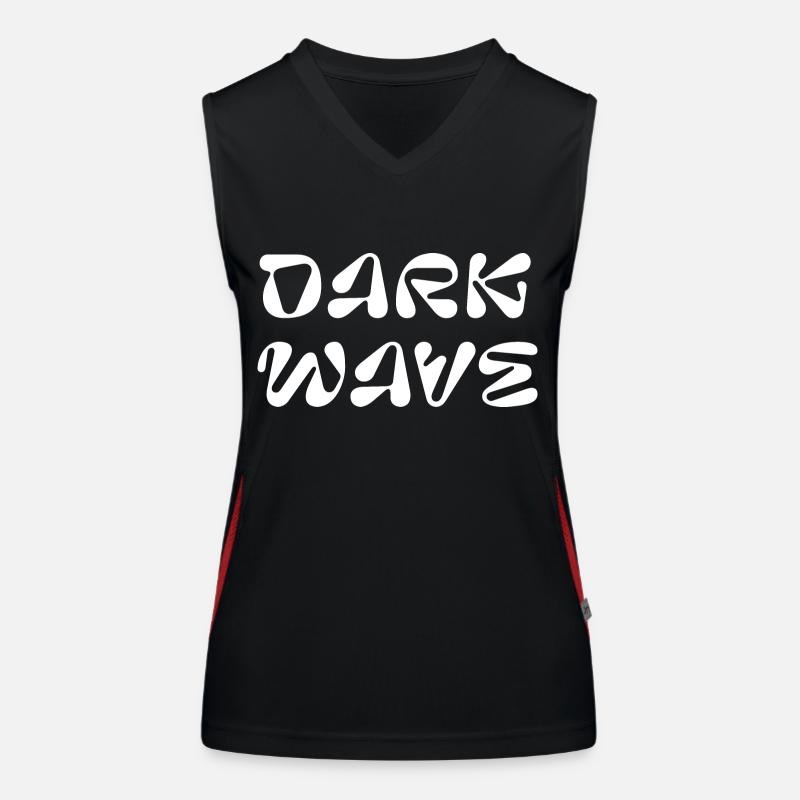 Dark WAVE logo design Women's Functional Contrast Tank Top