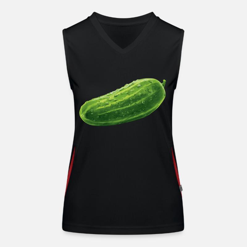 Concombre Débardeur respirant contrasté Femme