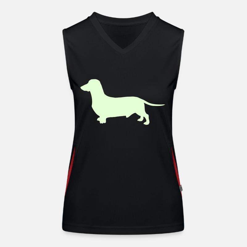 dackel Funktionelles Kontrast-Tank Top für Frauen