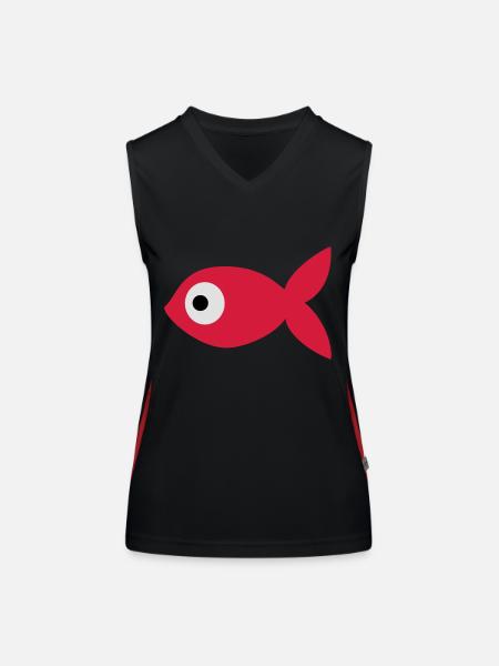 Goldfish - Women's Functional Contrast Tank Top - black/red - Front