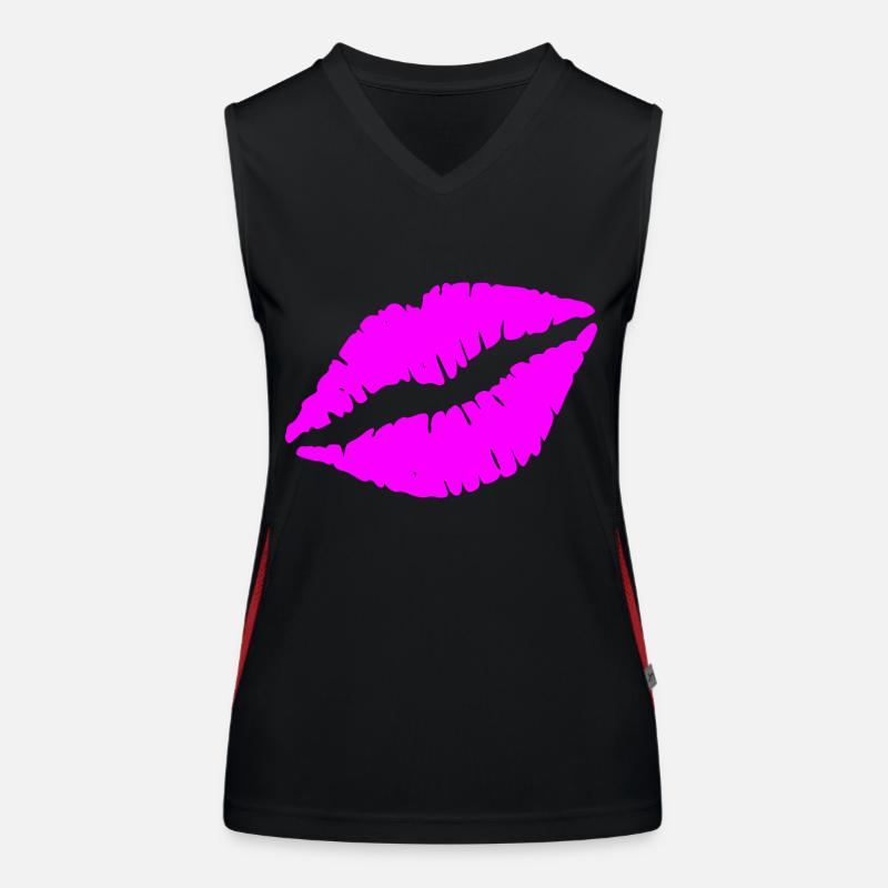 Kuss Funktionelles Kontrast-Tank Top für Frauen
