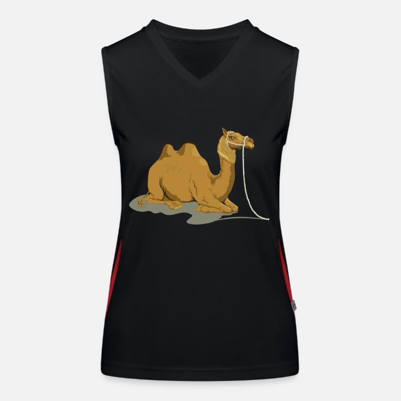 Kamel Funktionelles Kontrast-Tank Top für Frauen