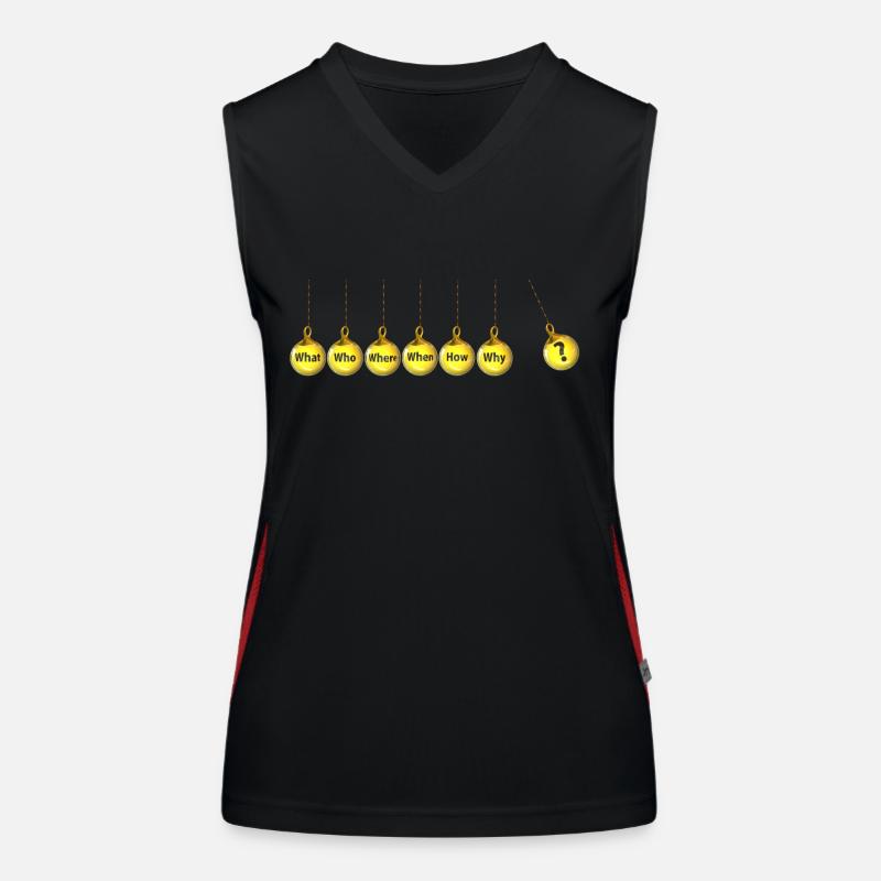 ask Women's Functional Contrast Tank Top