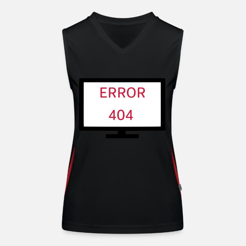 Computer Fehler 404 Funktionelles Kontrast-Tank Top für Frauen