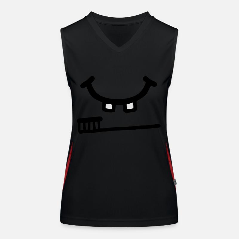 Brushing Teeth - Toothbrush - V2 Women's Functional Contrast Tank Top