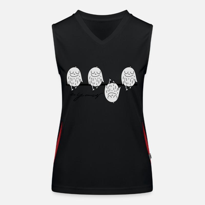 vier Vögel Funktionelles Kontrast-Tank Top für Frauen