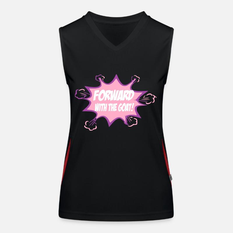 Forward with the goat Women's Functional Contrast Tank Top