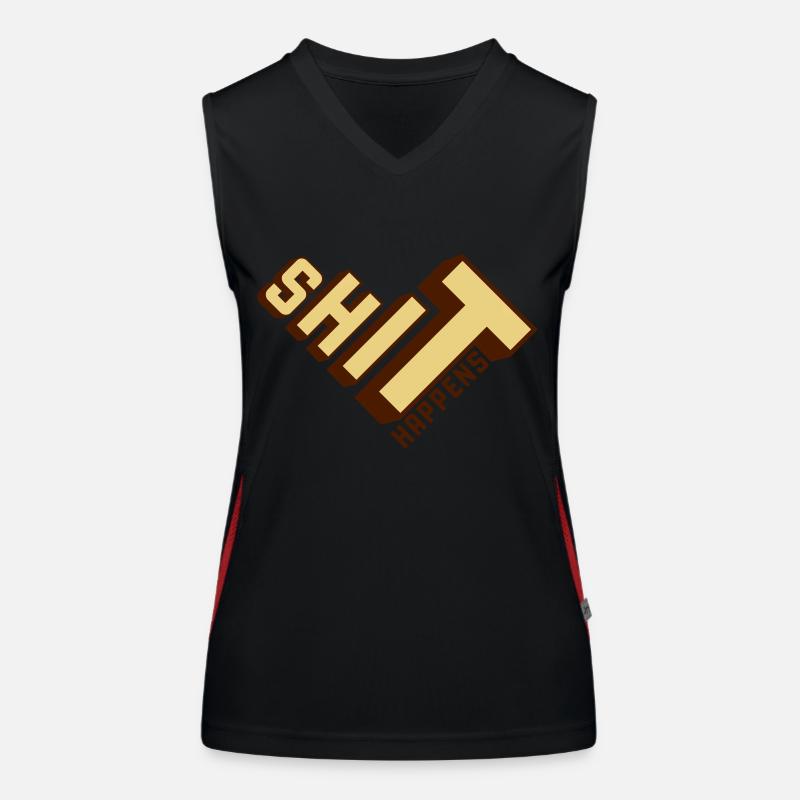 Shit happens make piles Women's Functional Contrast Tank Top