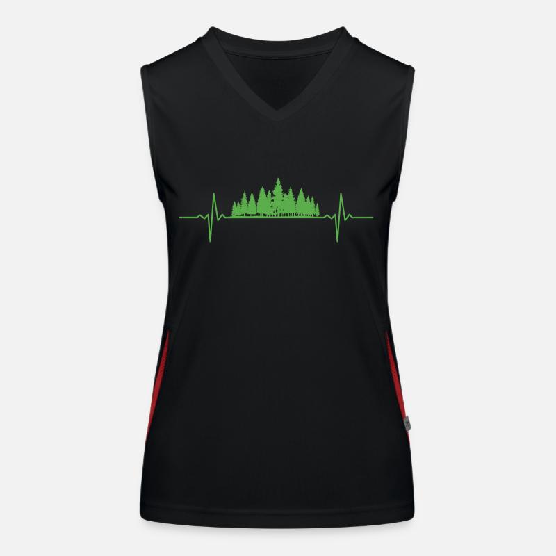 Wald Herzschlag Natur Bäume Funktionelles Kontrast-Tank Top für Frauen