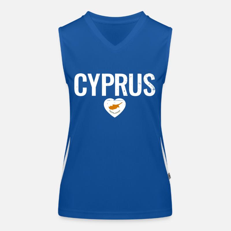 Zypern Zyprische Flagge Zyprer Funktionelles Kontrast-Tank Top für Frauen