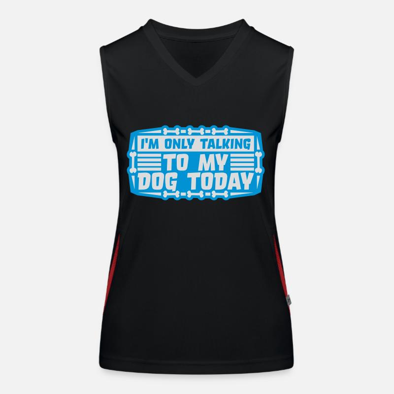 only talking to dog Women's Functional Contrast Tank Top