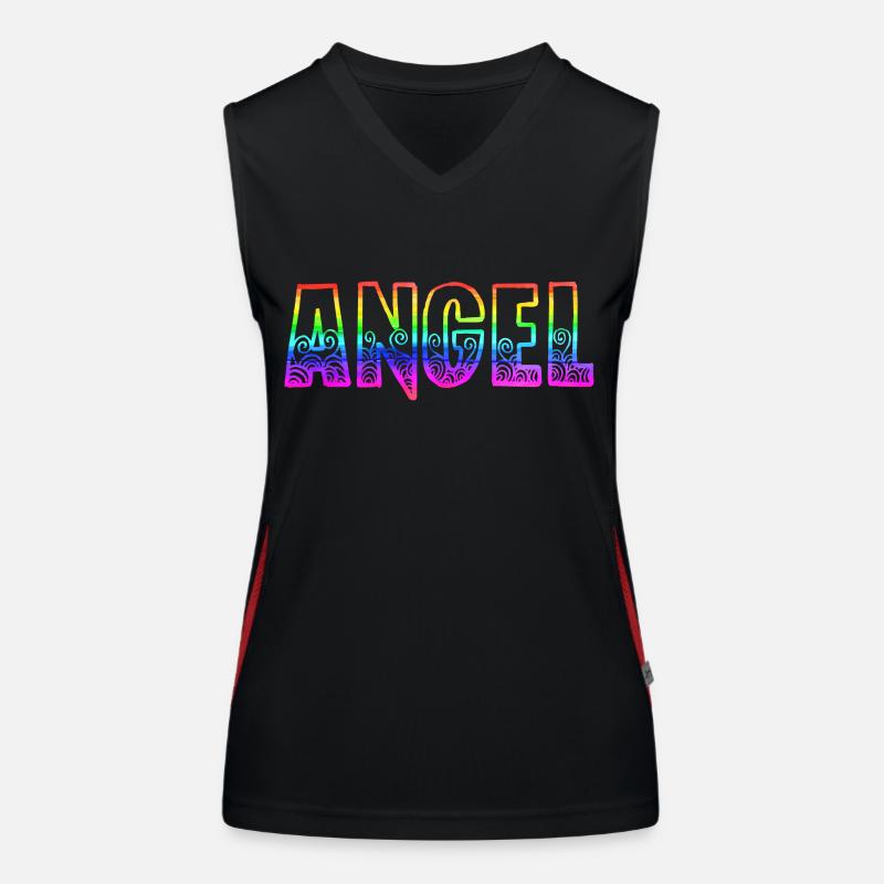 angel rs regenbogen Funktionelles Kontrast-Tank Top für Frauen