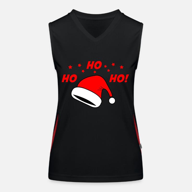 Christmas hat Women's Functional Contrast Tank Top
