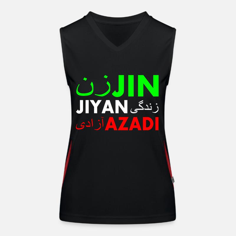 Jin jiyan azadi زن زندگی آزادی Women's Functional Contrast Tank Top