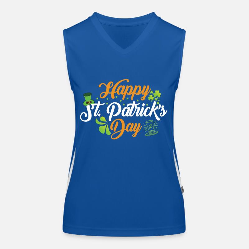 happy st patrick s day Débardeur respirant contrasté Femme