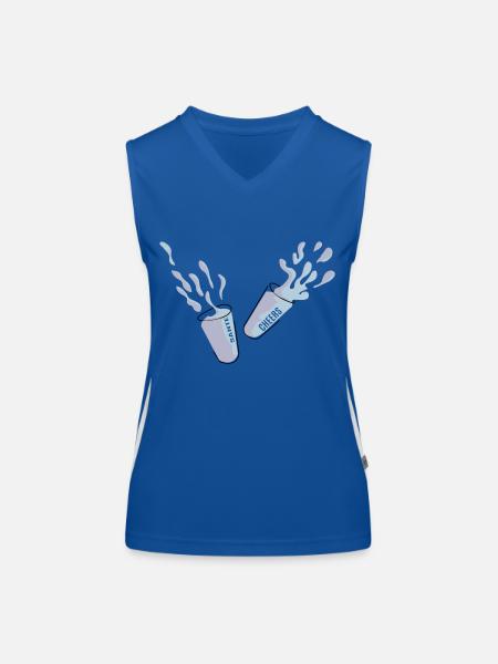Toast - Women's Functional Contrast Tank Top - royal/white - Front