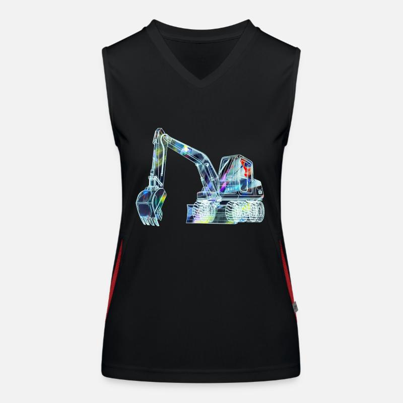 bagger,baggerfahren,baggerfahren,graffiti,bunt Funktionelles Kontrast-Tank Top für Frauen