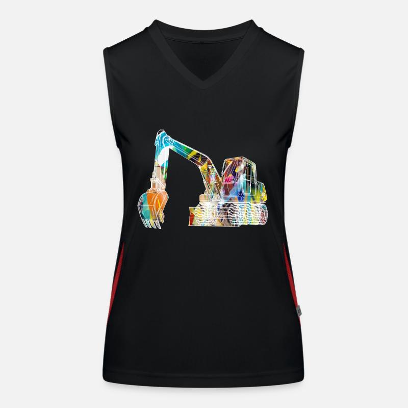 bagger,baggerfahren,baggerfahren,graffiti,bunt Funktionelles Kontrast-Tank Top für Frauen