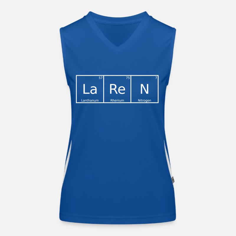 Laren Name First Name Chemistry Periodic Table Elements Women's Functional Contrast Tank Top
