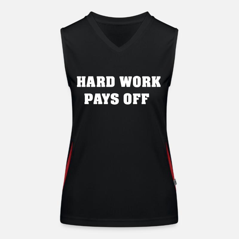 Hard Work pays off Women's Functional Contrast Tank Top