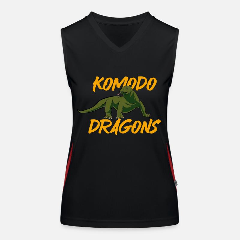 Komodo Dragon Komodo Lover Gift Women's Functional Contrast Tank Top