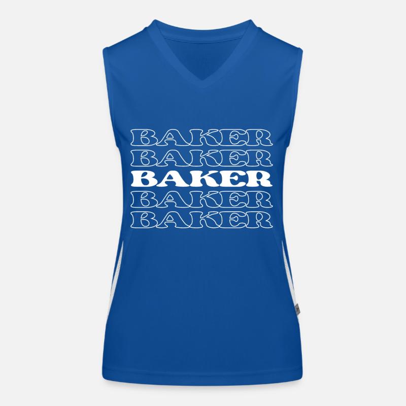 Bäcker Bäcker Konditor Backwerk Arbeiter Teig Funktionelles Kontrast-Tank Top für Frauen