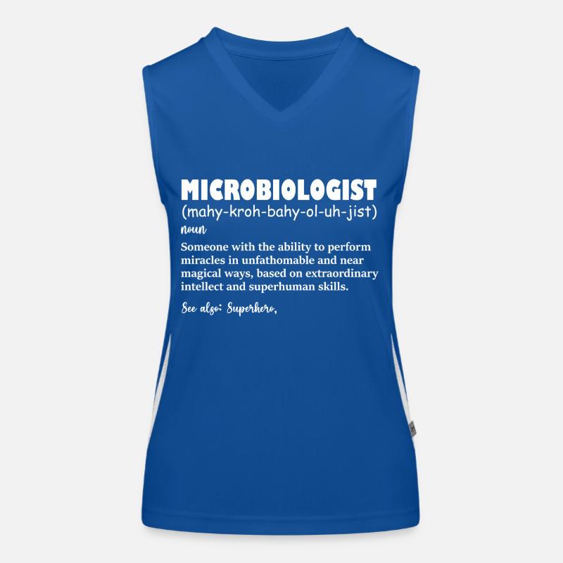 Définition drôle de microbiologiste Débardeur respirant contrasté Femme