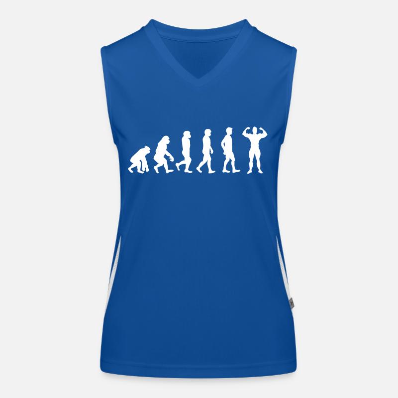 Evolution Bodybuilder weiß Funktionelles Kontrast-Tank Top für Frauen