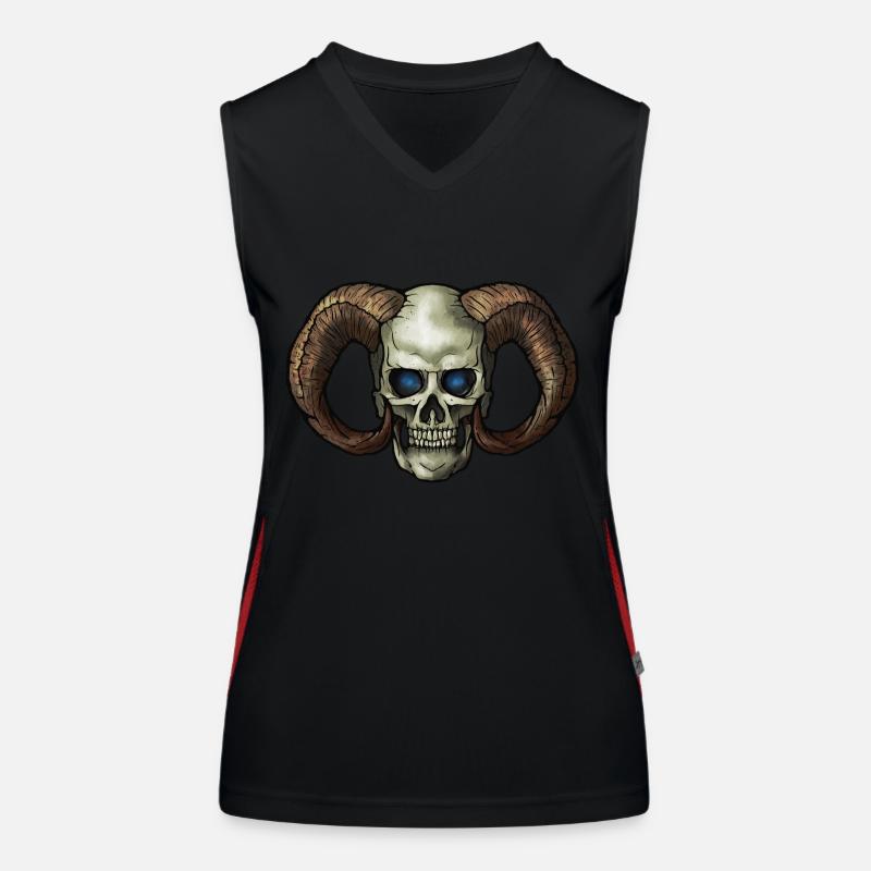 Schädel Teufel 4 Funktionelles Kontrast-Tank Top für Frauen