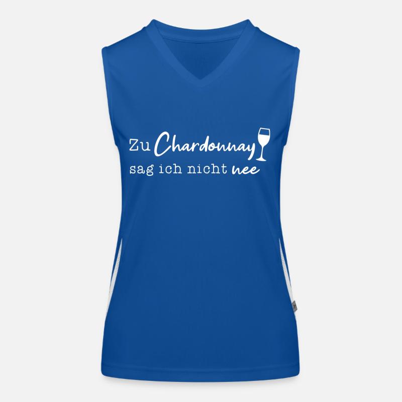Chardonnay? Yes! (white edition) Women's Functional Contrast Tank Top