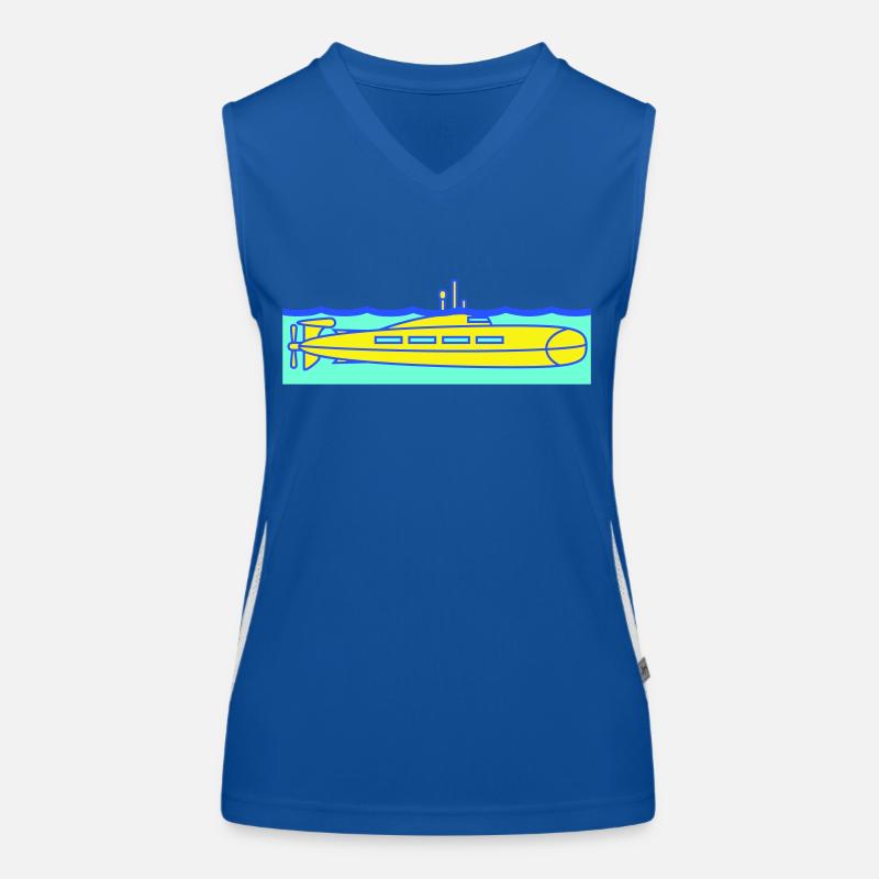 sous-marin eau surface périscope observation plongées Débardeur respirant contrasté Femme