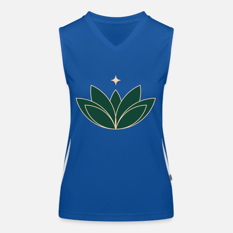 Lotus Fleur de lotus Débardeur respirant contrasté Femme
