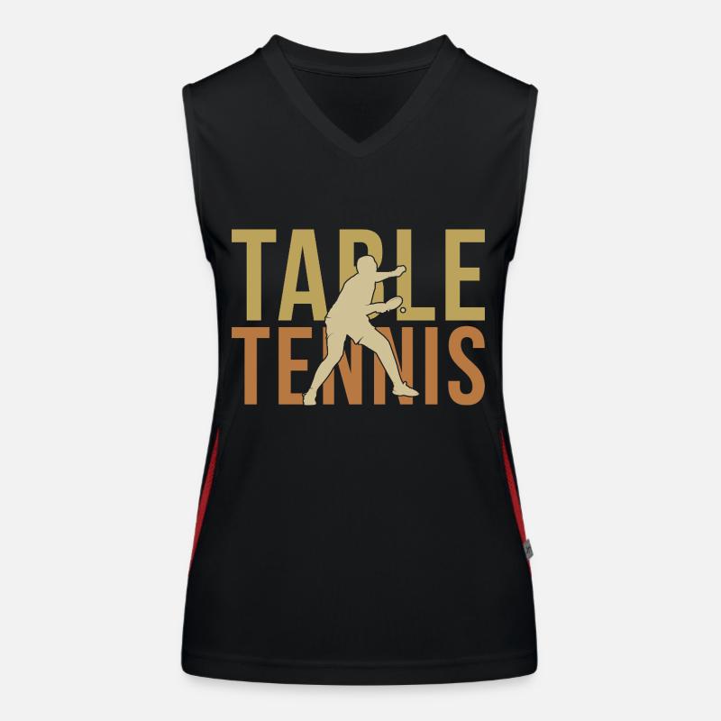 Table tennis bat ping pong saying gift Women's Functional Contrast Tank Top