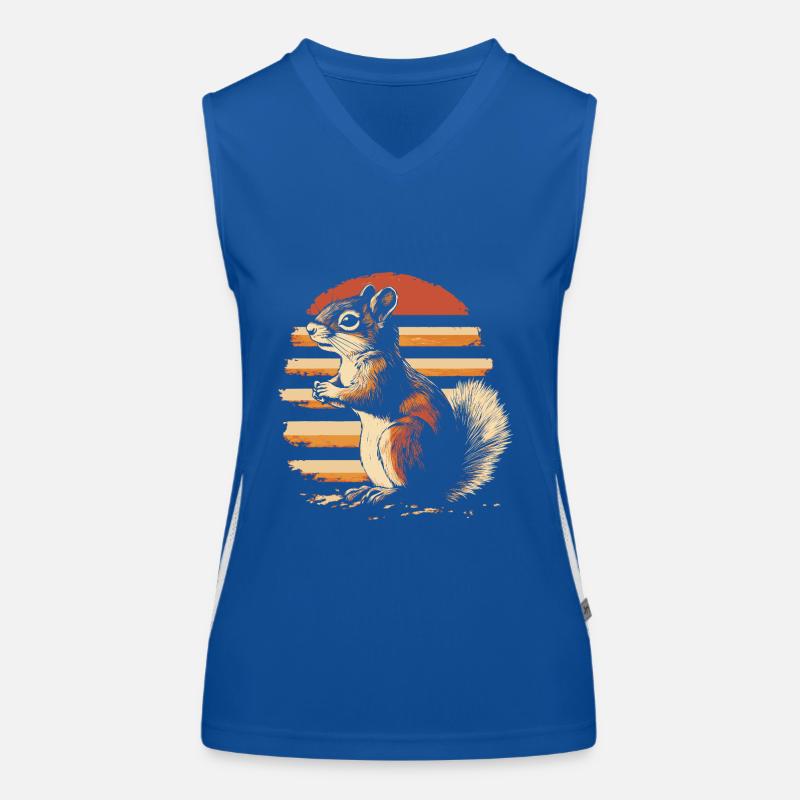 Eichhörnchen vintage Funktionelles Kontrast-Tank Top für Frauen